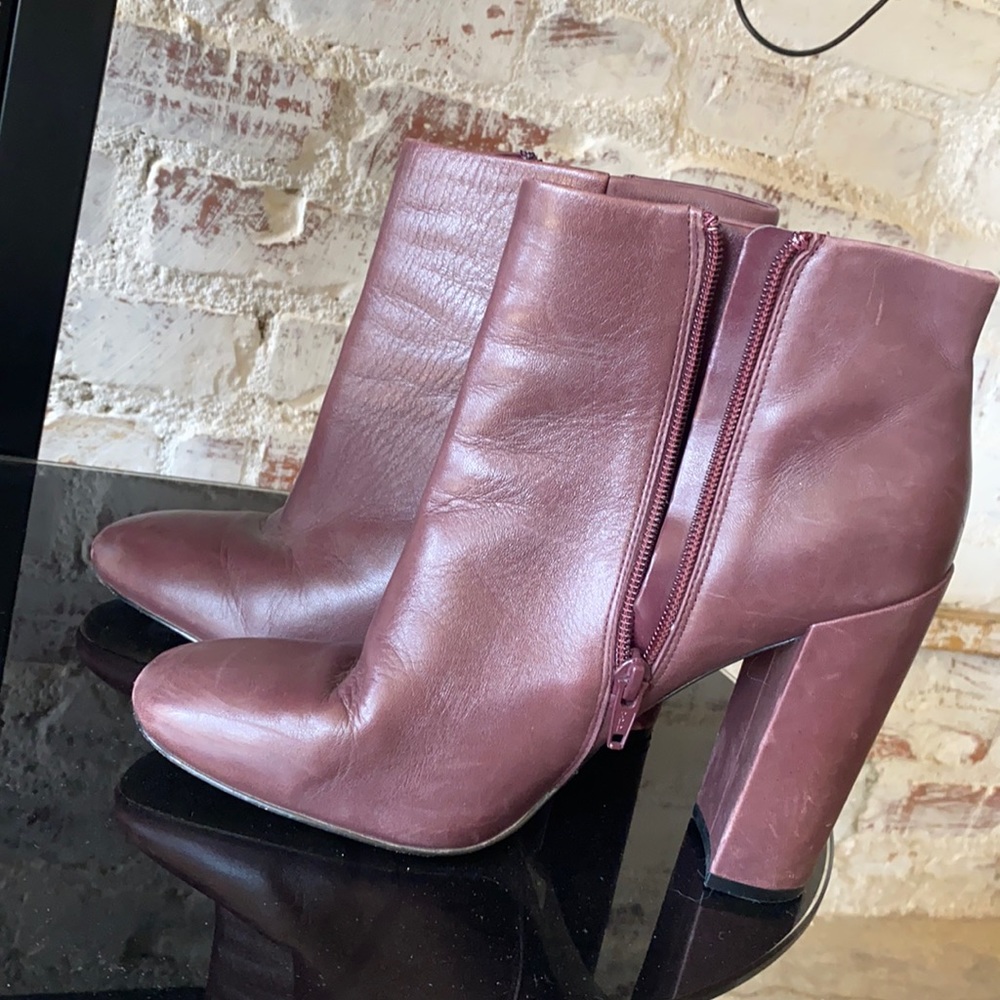 Burgundy booties 8 worn